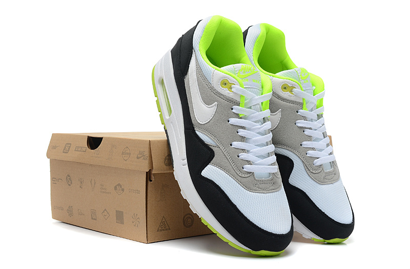 Nike Air Max 87 Chaussures Hommes Blanc Gris Noir (2)